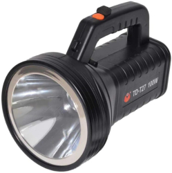 Lanterna KlaussTech cu LED 100 W 1500 lm Acumulator Li-ion 6000 mAH Plastic ABS 2 Faze de lumina Negru 