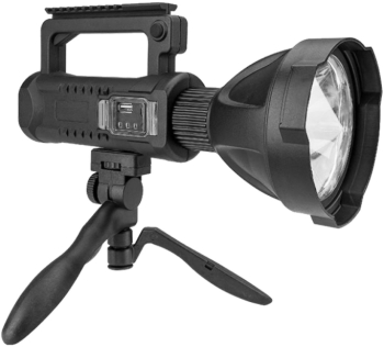 Lanterna Led KlaussTech Reincarcabila Functie Powerbank Trepied Inclus 4 Moduri Iluminare 4000 Lumeni 40 W Incarcare Telefon Negru 