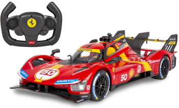 Masina RC cu telecomanda Ferrari 499P / Lungime 35.6 cm / Scara 1 14 / 2.4Ghz / Lumini LED fata / Usi manuale / 6+ 