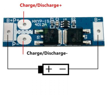 Modul protectie incarcare 1x 18650 12A BMS 1S 