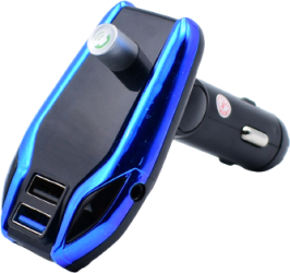Modulator Auto Klausstech 2 X Usb Redare Mp3 Usb Microsd -92 Dbm Handsfree Display Negru/albastru 