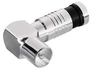 Mufa COAXIAL tata tip compresie cotit 90 grade max 7mm 