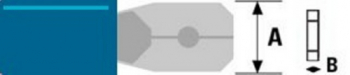 Papuc FAST ON PLUG 6.3/0.8mm albastru 