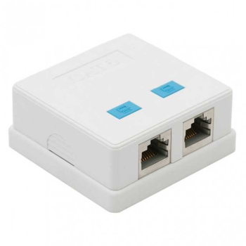 Priza dubla de perete 8P8C FTP Cat5 2x RJ45 