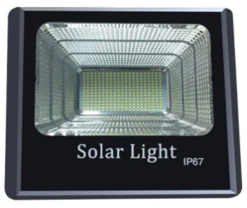 Proiector Solar KlaussTech 60 W Lumina Rece Telecomanda Cu Functii Multiple Negru 