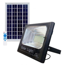 Proiector Solar Led KlaussTech 30 W Telecomanda Inclusa Protectie Ip 67 Design Modern Negru 
