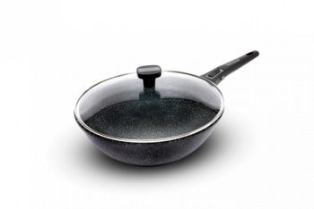 Wok Techwood TP-30WO 30cm maner detasabil capac sticla toate sursele de caldura inclusiv inductie 
