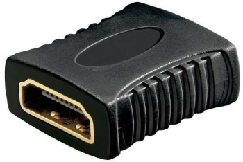 Adaptor HDMI mama-mama contacte aurite negru 
