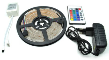 Banda Led Flexibila Klausstech Multicolora Rgb Control Cu Telecomanda Cu 24 Taste Ir Lungime De 5 M Unghi De Vizualizare 120° Cantit 