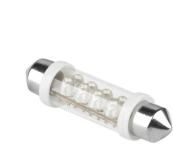Bec auto 12V T10 42mm 8LED SV 8.5 lumina alba ZAR0078 