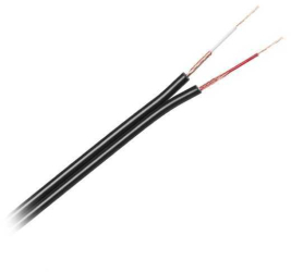 Cablu 2x RCA 3 mm negru rola pret 1m KAB0203 