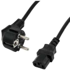 Cablu alimentare PC 1.2m schuko tata 90 grade CEE 7/7 la IEC320-C13 mama conductor aluminiu cuprat 