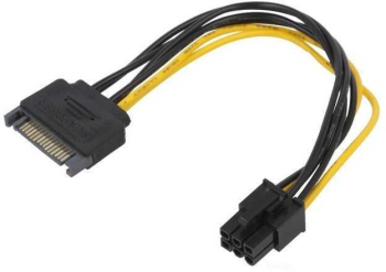 Cablu de alimentare PCI-E 6pin mama - SATA tata 0.15m pentru placa video AKYGA AK-CA-30