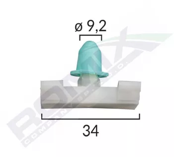 Clips Fixare Elemente Exterioare Pentru Bmw/fiat 9.2X34Mm - Alb Set 10 Buc 