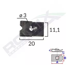 Clips Fixare Universal - Negru Set 25 Buc 