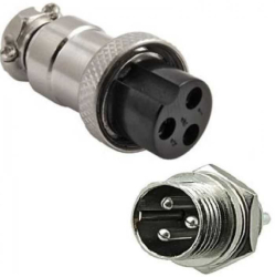 Conector MICROFON MARE 3 Pini set Mama+Tata 20 mm 