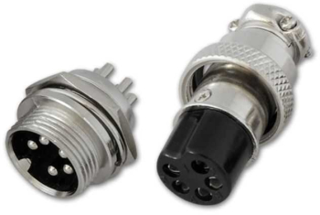 Conector MICROFON MARE 5 Pini set Mama+Tata 20 mm 