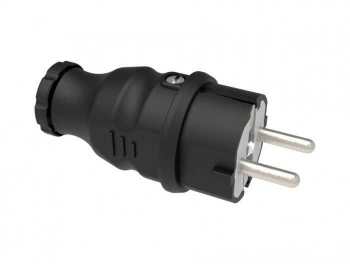Fisa schuko cauciuc Bemis BK1-1402-2011 2P+E 16A 250V IP44 negru 