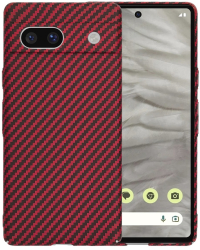 Husa pentru Google Pixel 7a - Techsuit Carbonite FiberShell - Red 