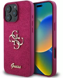 Husa pentru iPhone 16 Pro - Guess Glitter Script Big 4G GUHCP16LHG4SGU - Purple 