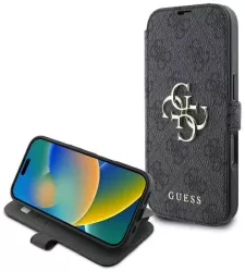 Husa pentru iPhone 16 Pro Max - Guess Book 4G GUBKP16X4GMGGR - Black 
