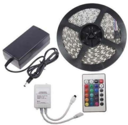 Kit Banda Klausstech Rgb Flexibila 5050 Impermeabila Ilogi 5m Adaptor Telecomanda Model Zm 128 