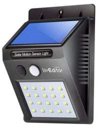 Lampa De Exterior Klausstech Led Incarcare Solara Senzor De Miscare 8 X Led Rezistenta Impotriva Ploii Negru 