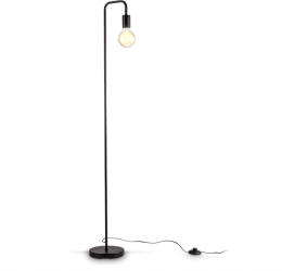 Lampa de podea B.K.Licht curbata retro Inaltime 140 cm E27 negru - RESIGILAT 