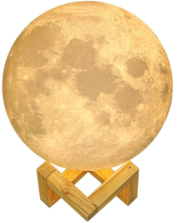 Lampa Veghe Luna Moon Klausstech Imprimata 3d Lumina Ambientala Multicolora Cu Led 