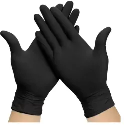 Manusi din nitril negre 100 bucati marime L TOOLHUB 