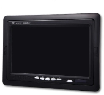 Monitor auto LCD KlaussTech cu display color 7 inch negru