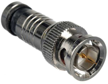 Mufa BNC tata sertizare prin compresie 75 ohm pentru RG59 cu pin aurit 