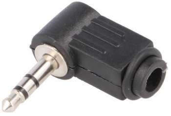 Mufa Jack 3.5 mm tata stereo la 90 grade pe cablu JC-023 