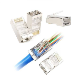 Mufa tata RJ45 8P8C Cat6e FTP ecranata PASS THROUGH EUROKOMP E5944 TEL0074 