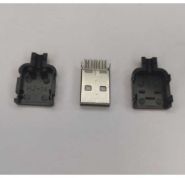 Mufa tata USB TIP A 2.0 pe cablu carcasa slim plastic 