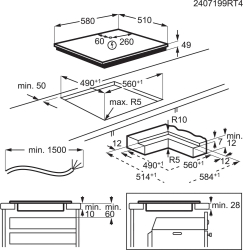 Plita cu inductie Electrolux EIS62453IZ 700 SenseBoil 60 cm SaphirMattScratch Resistant 