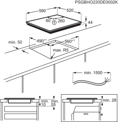 Plita cu inductie Electrolux EIV63440BW 600 Bridge 60 cm alb 