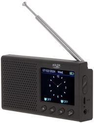 Radio portabil FM antena telescopica 3W USB Bluetooth Ecran LCD color 2.4 inch Alarma Baterie Li-Ion 