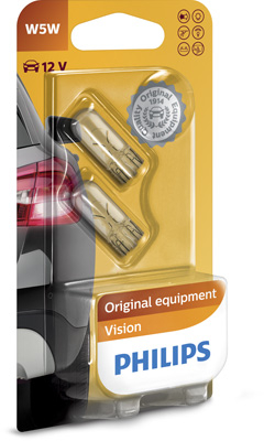Set 2 Becuri Fara Soclu W5W 12V Philips Blister 