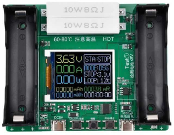Tester 18650 cu display conector USB TYPE C 
