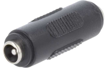 Adaptor DC mama-mama 2.1x5.5 mm plastic negru PC2.1-FF 