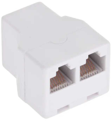 Adaptor RJ45 8P8C mama - 2x RJ45 8P8C mama alba TEL0022-2 