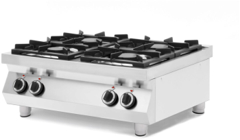 Aragaz profesional pe gaz Hendi Kitchen Line cu 4 arzatoare pentru masa 800x700x H 310 mm 