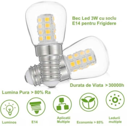 Bec E14 LED 3W pentru frigider -20C +45 230-038 