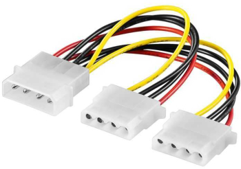 Cablu adaptor splitter alimentare molex 5.25 la molex 2x 5.25 15cm 