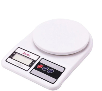 Cantar KlaussTech De Bucatarie Display Lcd 0.6 Inch Functie Tara Maxim 7 Kg G/oz Alb 
