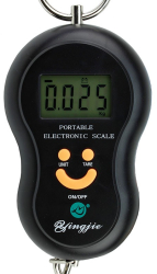 Cantar Portabil Digital KlaussTech de mana Butoane control ABS Cantarire maxim 40 Kg Negru 