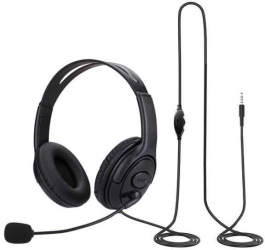 Casca stereo multimedia 40mm cu microfon brat flexibil 3.5 mm jack 4 contacte cablu 2m HS MM01-HCT 