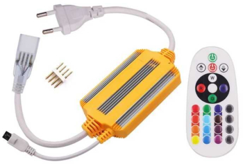 Controller si telecomanda pentru banda LED flexibila 10mm 230V RGB PS-3404 