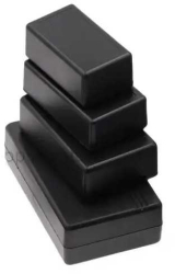 Cutie cu auto-inchidere 70x45x30 mm negru pentru montaje electronice
